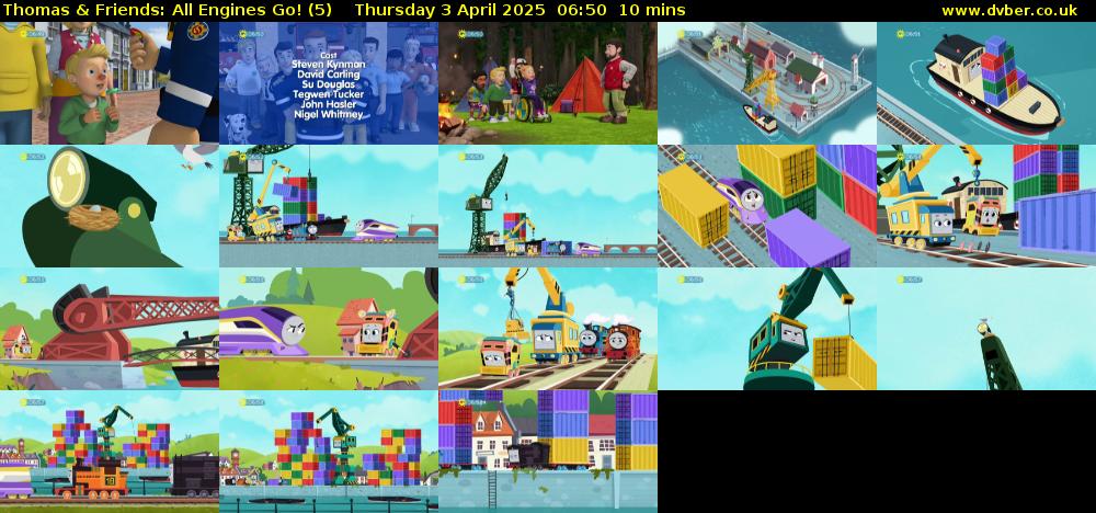 Thomas & Friends: All Engines Go! (5) Thursday 3 April 2025 06:50 - 07:00