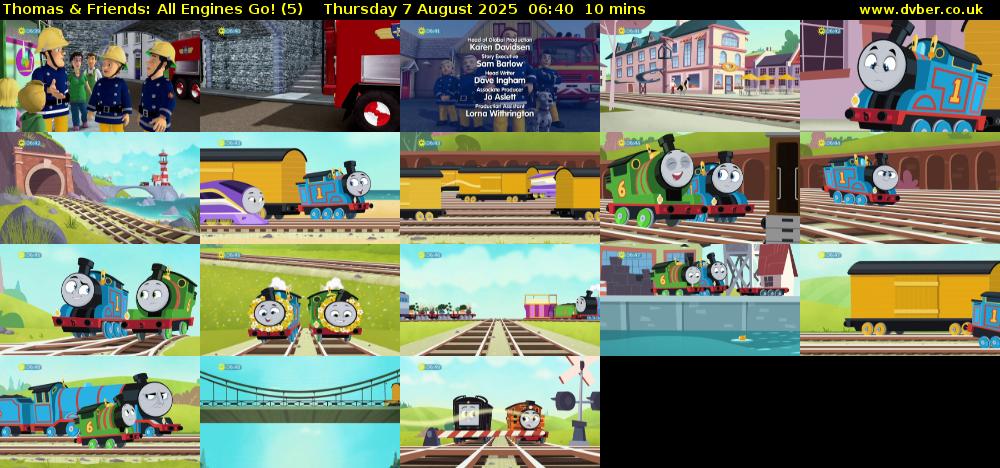 Thomas & Friends: All Engines Go! (5) Thursday 7 August 2025 06:40 - 06:50