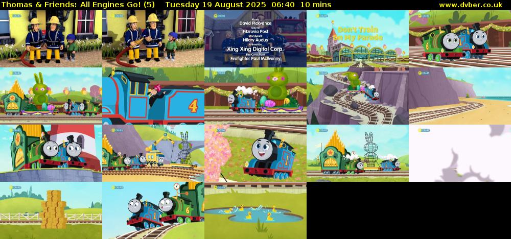 Thomas & Friends: All Engines Go! (5) Tuesday 19 August 2025 06:40 - 06:50