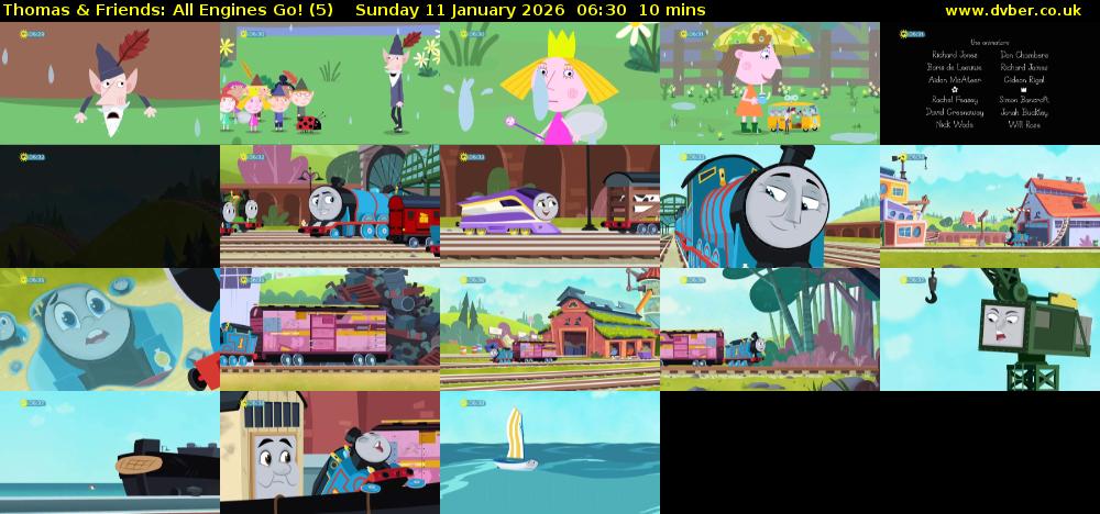 Thomas & Friends: All Engines Go! (5) Sunday 11 January 2026 06:30 - 06:40
