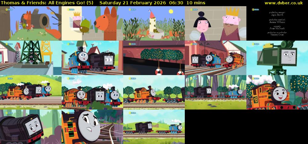 Thomas & Friends: All Engines Go! (5) Saturday 21 February 2026 06:30 - 06:40