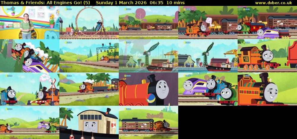 Thomas & Friends: All Engines Go! (5) Sunday 1 March 2026 06:35 - 06:45