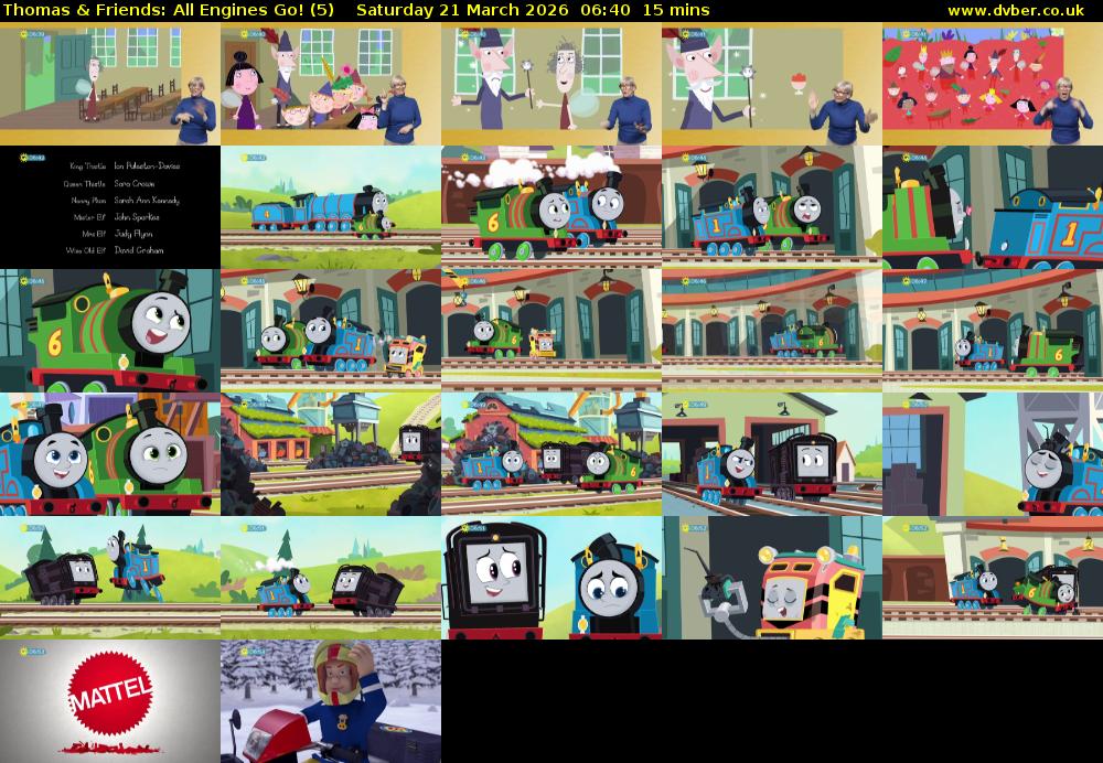 Thomas & Friends: All Engines Go! (5) Saturday 21 March 2026 06:40 - 06:55