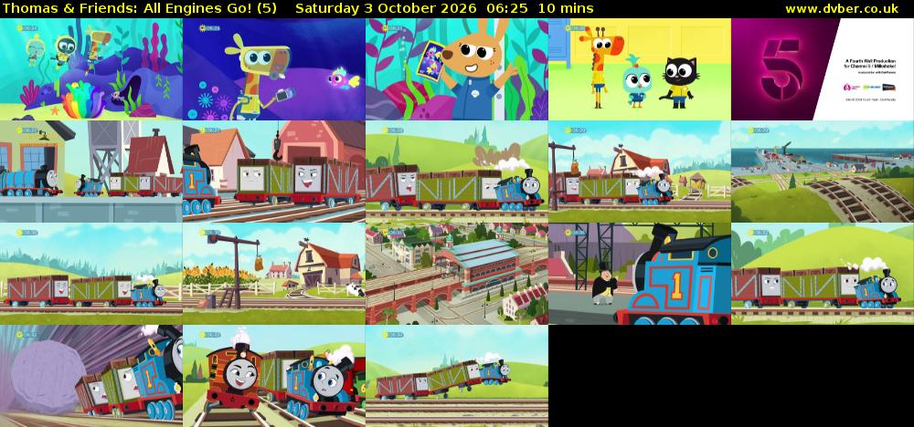 Thomas & Friends: All Engines Go! (5) Saturday 3 October 2026 06:25 - 06:35