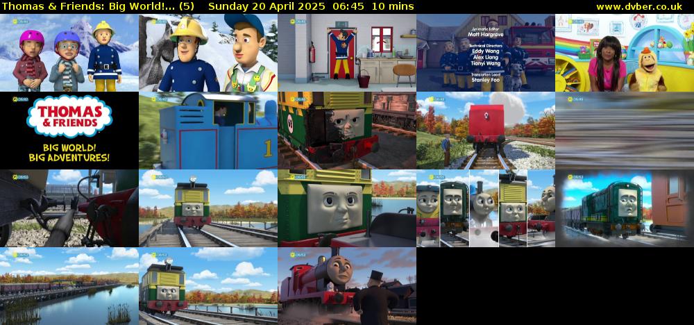 Thomas & Friends: Big World!... (5) Sunday 20 April 2025 06:45 - 06:55