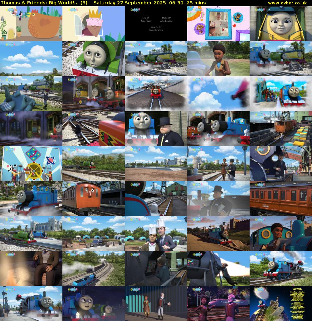 Thomas & Friends: Big World!... (5) Saturday 27 September 2025 06:30 - 06:55