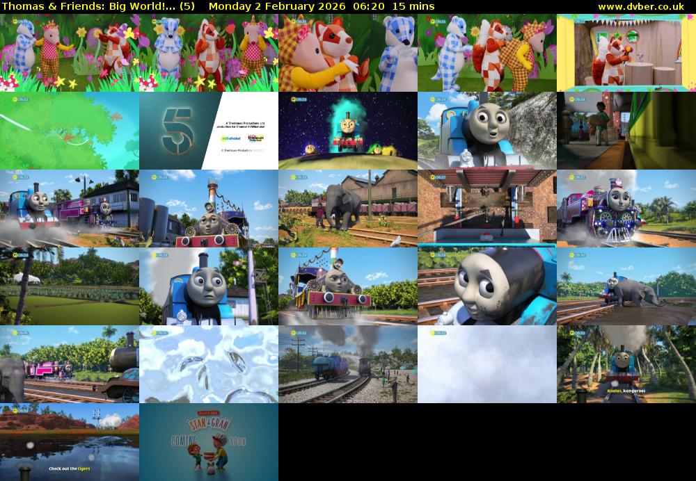 Thomas & Friends: Big World!... (5) Monday 2 February 2026 06:20 - 06:35