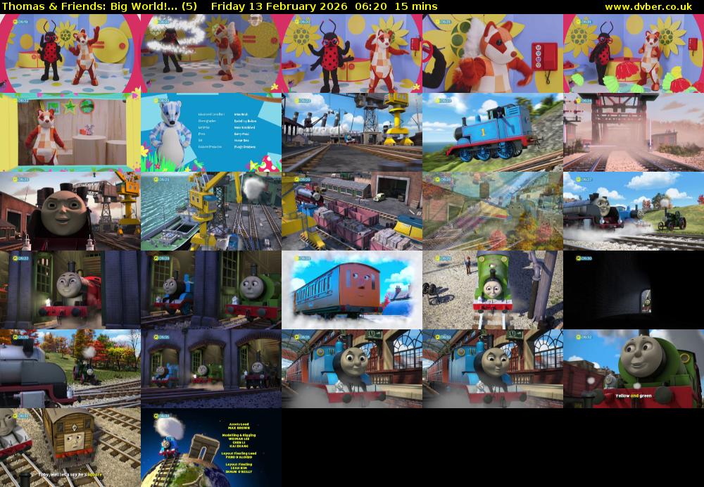 Thomas & Friends: Big World!... (5) Friday 13 February 2026 06:20 - 06:35