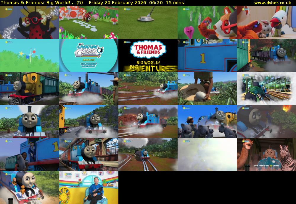 Thomas & Friends: Big World!... (5) Friday 20 February 2026 06:20 - 06:35