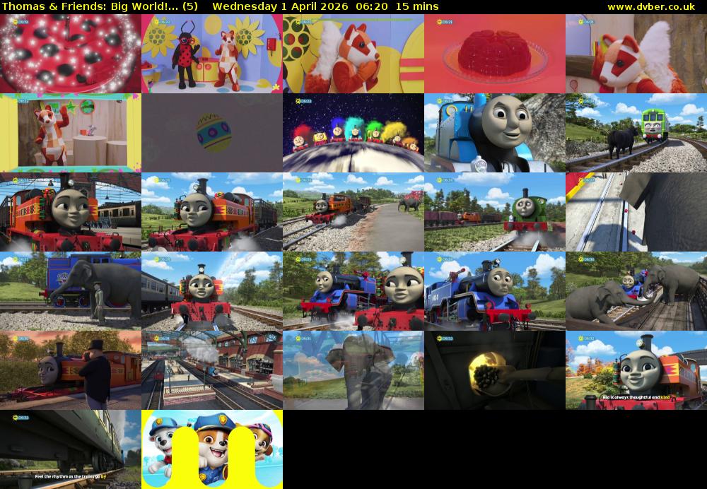 Thomas & Friends: Big World!... (5) Wednesday 1 April 2026 06:20 - 06:35