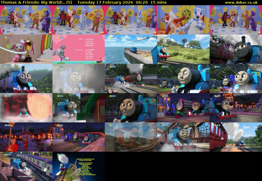 Thomas & Friends: Big World!.. (5) Tuesday 17 February 2026 06:20 - 06:35