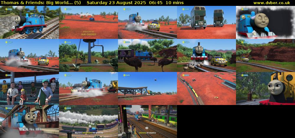 Thomas & Friends: Big World... (5) Saturday 23 August 2025 06:45 - 06:55