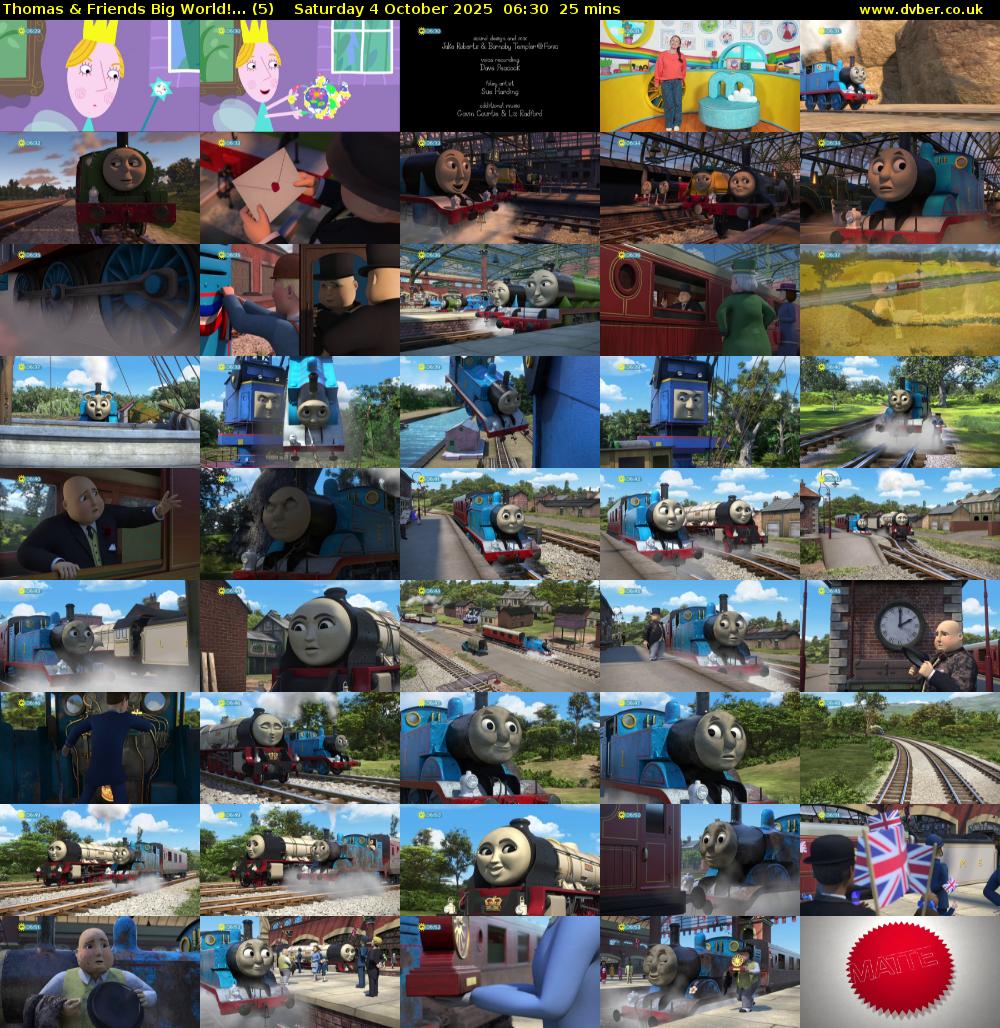 Thomas & Friends Big World!... (5) Saturday 4 October 2025 06:30 - 06:55