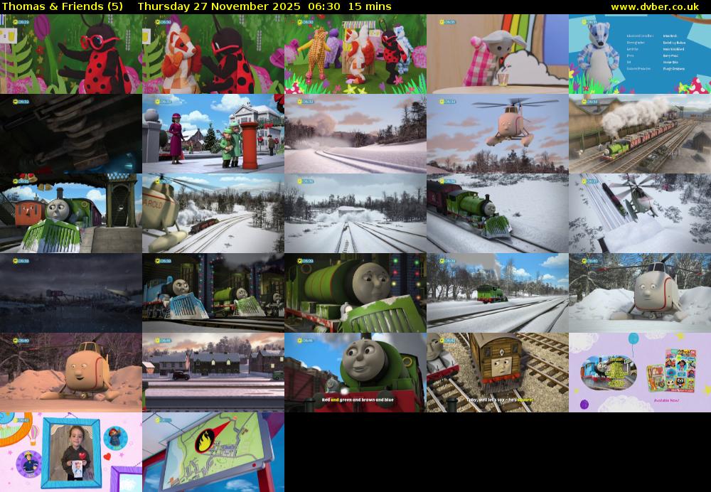Thomas & Friends (5) Thursday 27 November 2025 06:30 - 06:45