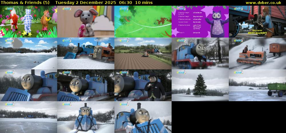 Thomas & Friends (5) Tuesday 2 December 2025 06:30 - 06:40