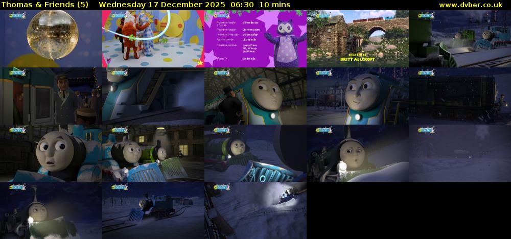 Thomas & Friends (5) Wednesday 17 December 2025 06:30 - 06:40