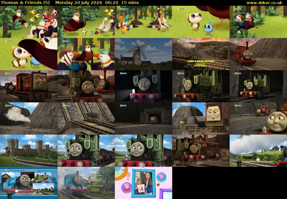 Thomas & Friends (5) Monday 20 July 2026 06:20 - 06:35