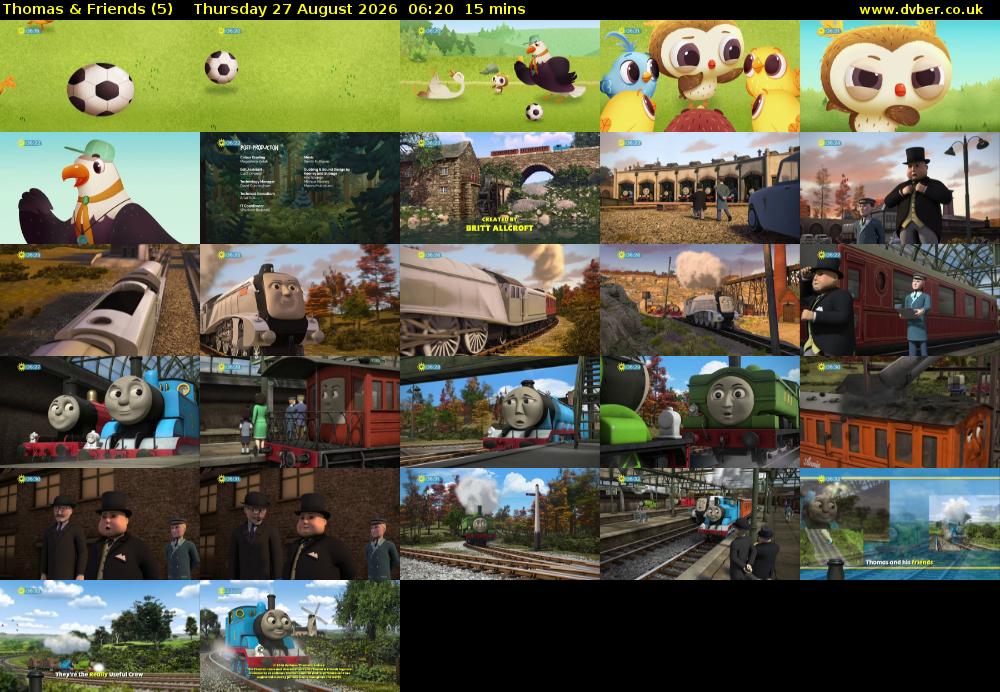 Thomas & Friends (5) Thursday 27 August 2026 06:20 - 06:35