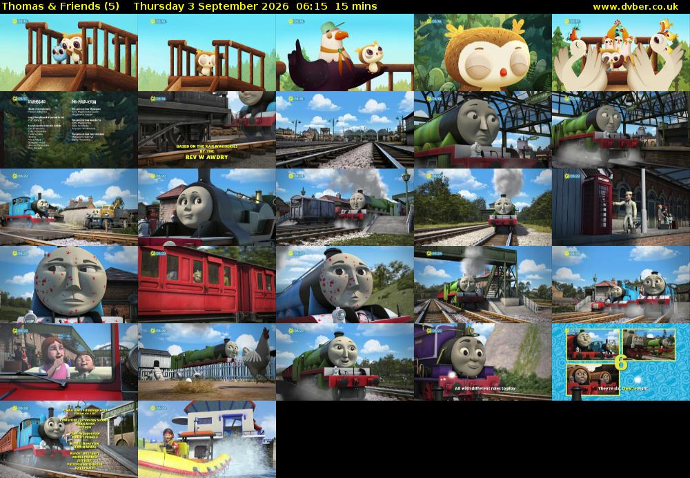 Thomas & Friends (5) Thursday 3 September 2026 06:15 - 06:30