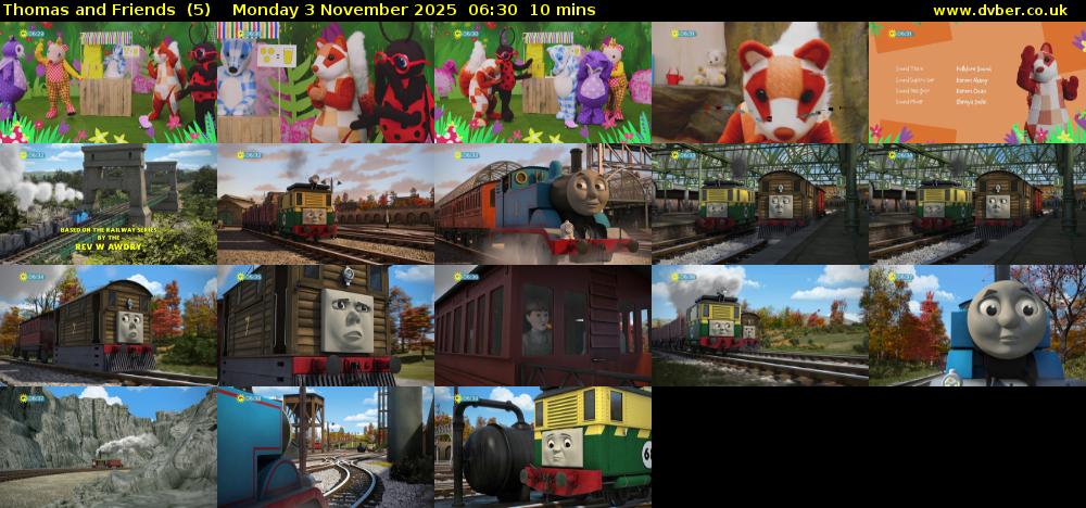 Thomas and Friends  (5) Monday 3 November 2025 06:30 - 06:40