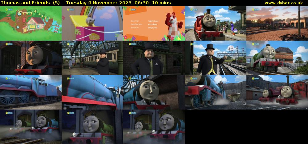 Thomas and Friends  (5) Tuesday 4 November 2025 06:30 - 06:40