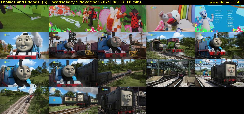 Thomas and Friends  (5) Wednesday 5 November 2025 06:30 - 06:40