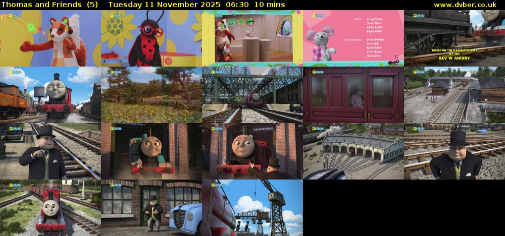 Thomas and Friends  (5) Tuesday 11 November 2025 06:30 - 06:40