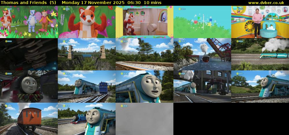 Thomas and Friends  (5) Monday 17 November 2025 06:30 - 06:40