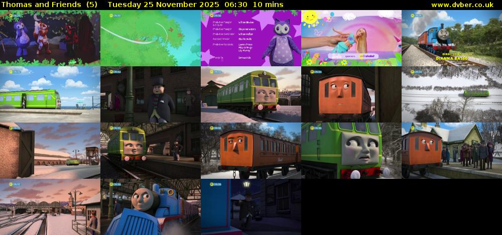 Thomas and Friends  (5) Tuesday 25 November 2025 06:30 - 06:40
