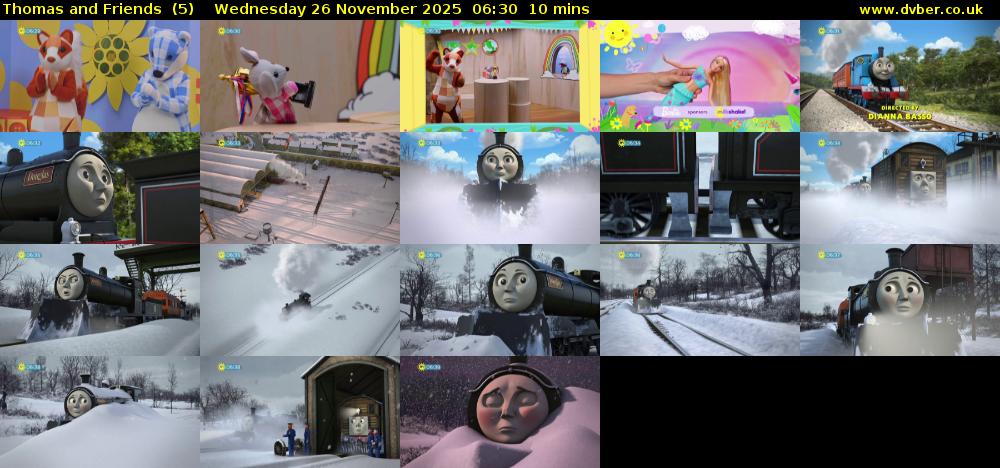 Thomas and Friends  (5) Wednesday 26 November 2025 06:30 - 06:40