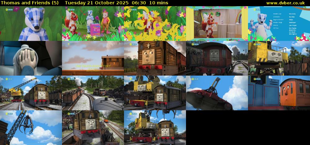 Thomas and Friends (5) Tuesday 21 October 2025 06:30 - 06:40