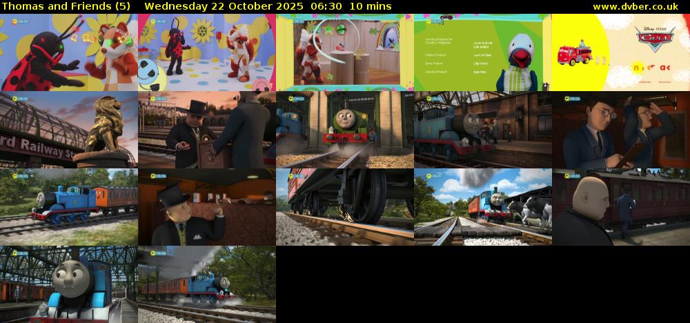 Thomas and Friends (5) Wednesday 22 October 2025 06:30 - 06:40