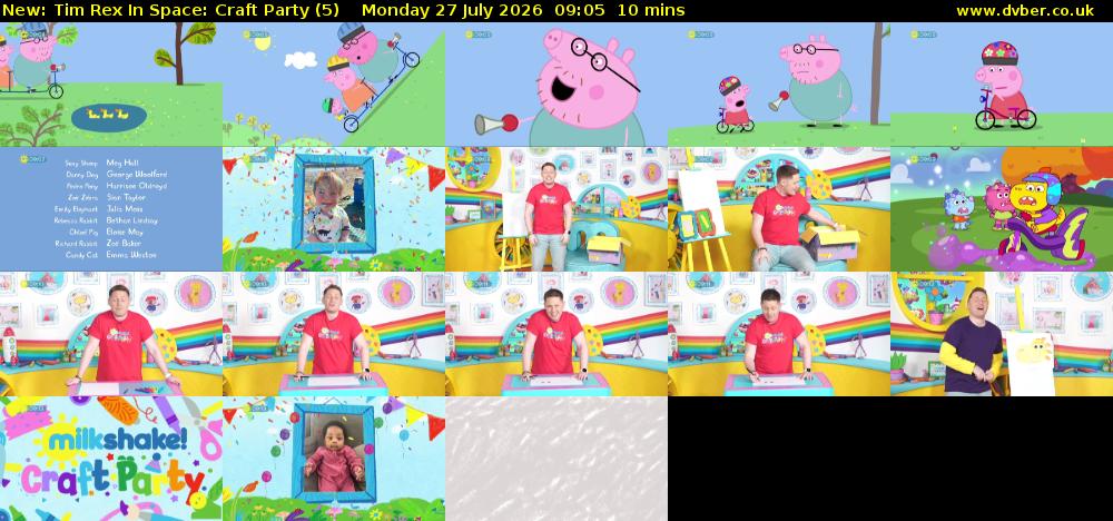 Tim Rex In Space: Craft Party (5) Monday 27 July 2026 09:05 - 09:15