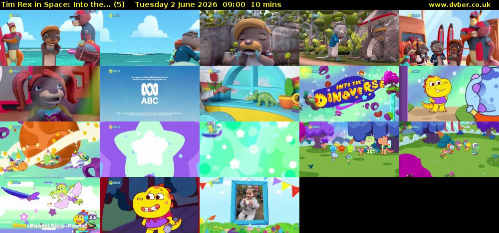 Tim Rex in Space: Into the... (5) Tuesday 2 June 2026 09:00 - 09:10