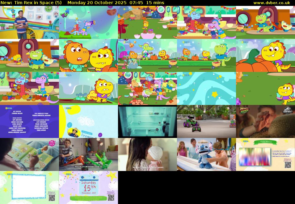 Tim Rex in Space (5) Monday 20 October 2025 07:45 - 08:00