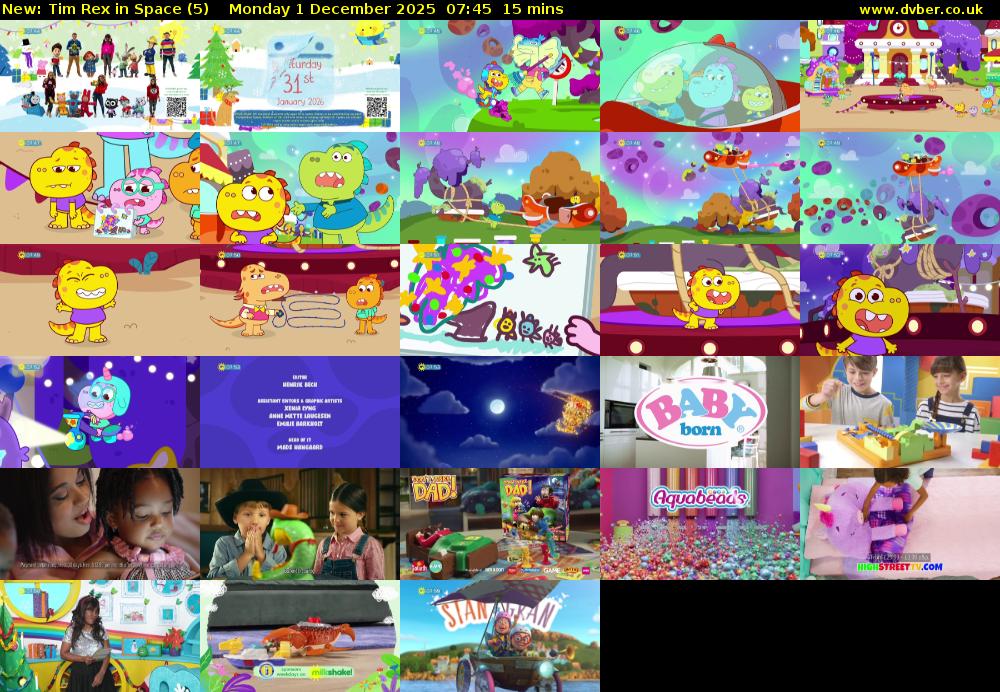 Tim Rex in Space (5) Monday 1 December 2025 07:45 - 08:00