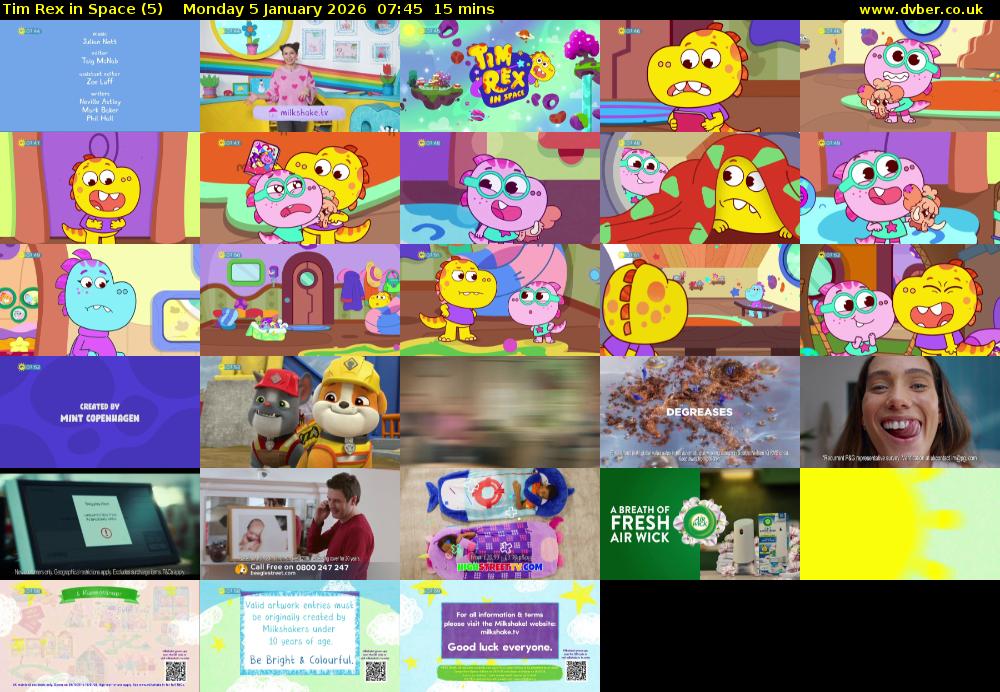 Tim Rex in Space (5) Monday 5 January 2026 07:45 - 08:00