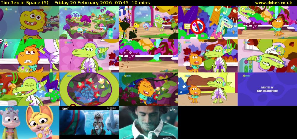 Tim Rex in Space (5) Friday 20 February 2026 07:45 - 07:55