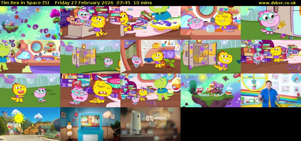 Tim Rex in Space (5) Friday 27 February 2026 07:45 - 07:55