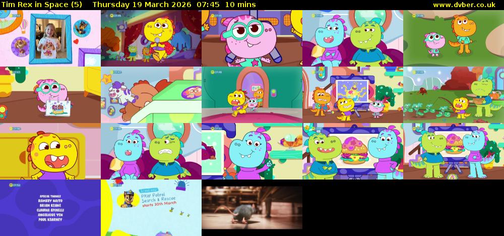 Tim Rex in Space (5) Thursday 19 March 2026 07:45 - 07:55