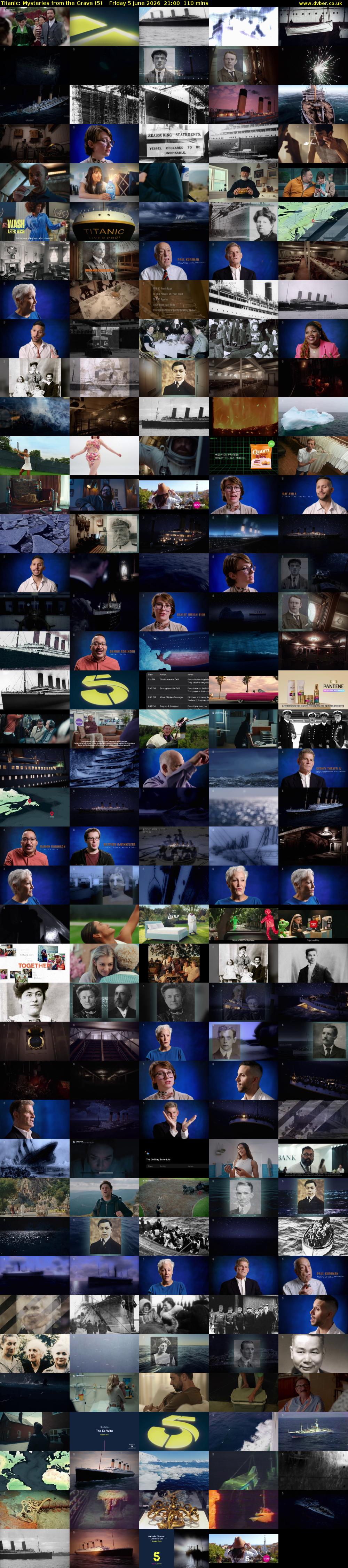 Titanic: Mysteries from the Grave (5) Friday 5 June 2026 21:00 - 22:50