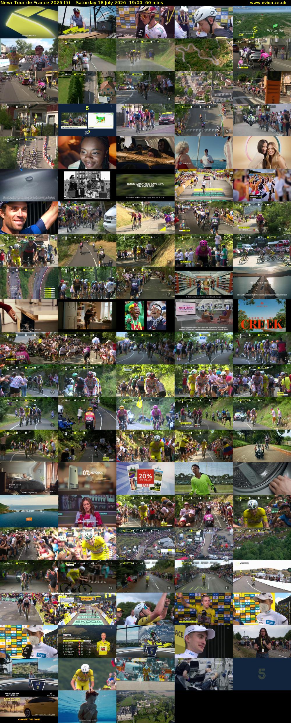 Tour de France 2026 (5) Saturday 18 July 2026 19:00 - 20:00