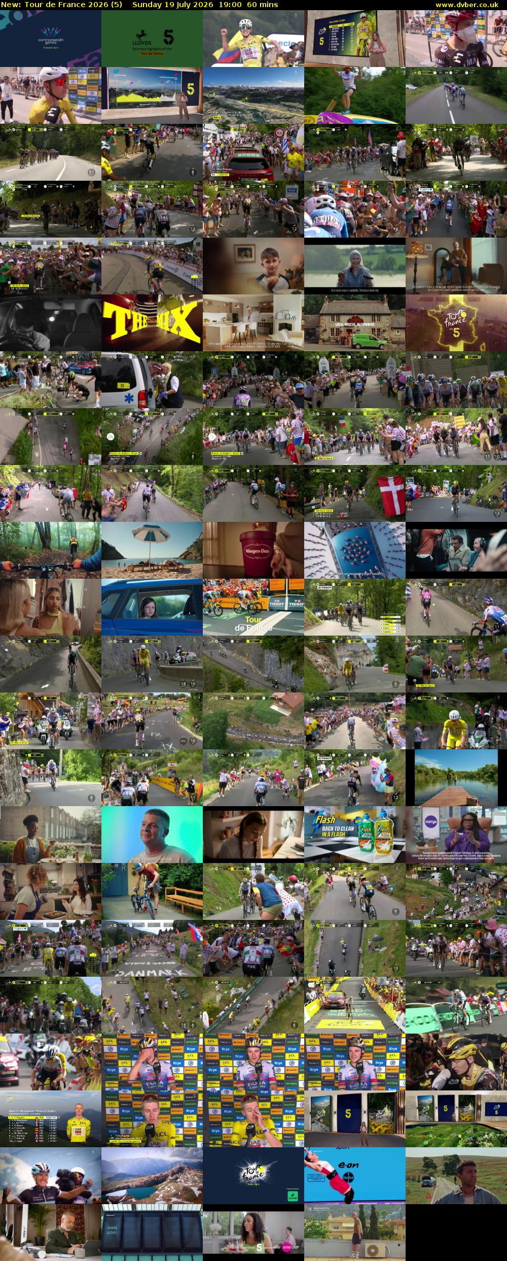 Tour de France 2026 (5) Sunday 19 July 2026 19:00 - 20:00