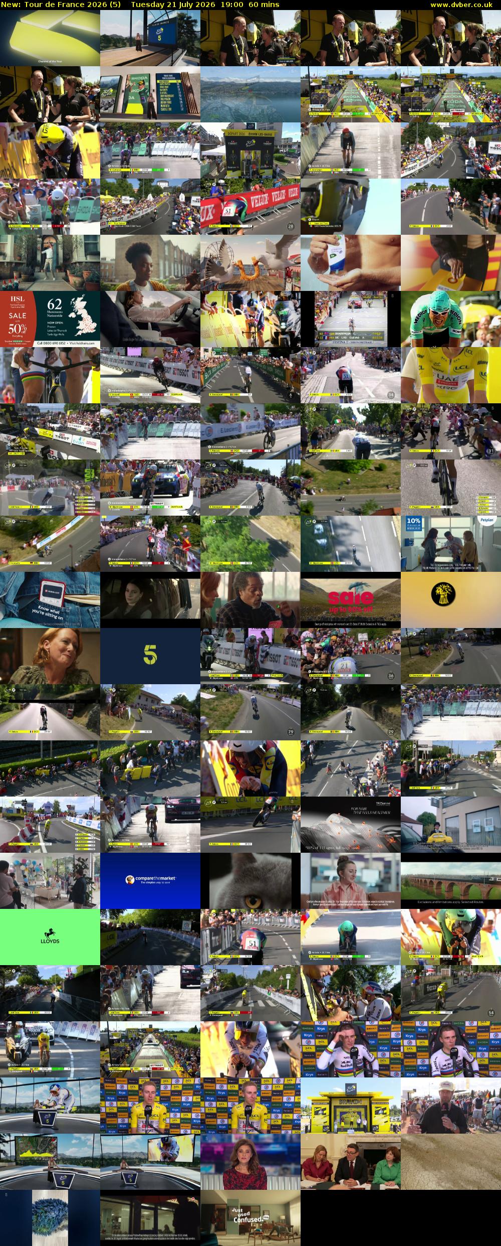 Tour de France 2026 (5) Tuesday 21 July 2026 19:00 - 20:00