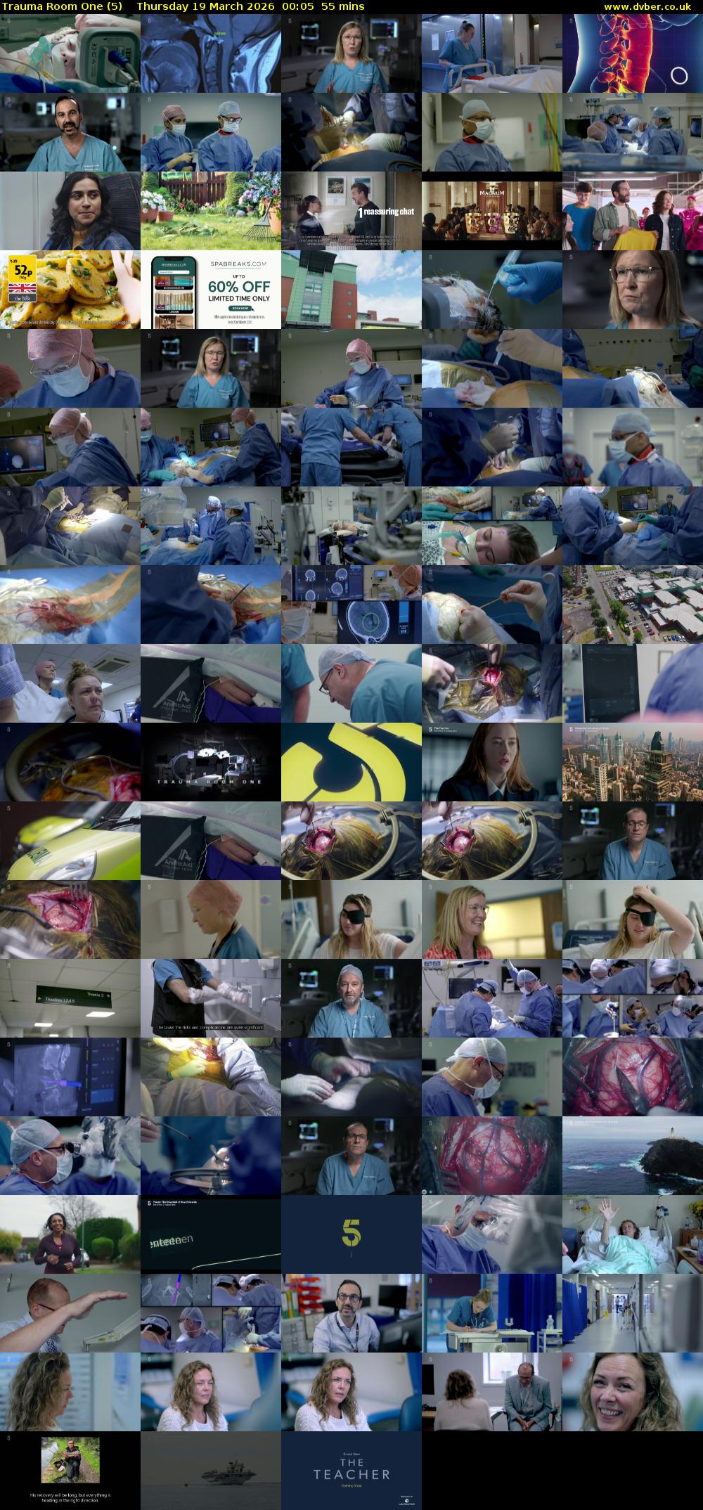 Trauma Room One (5) Thursday 19 March 2026 00:05 - 01:00