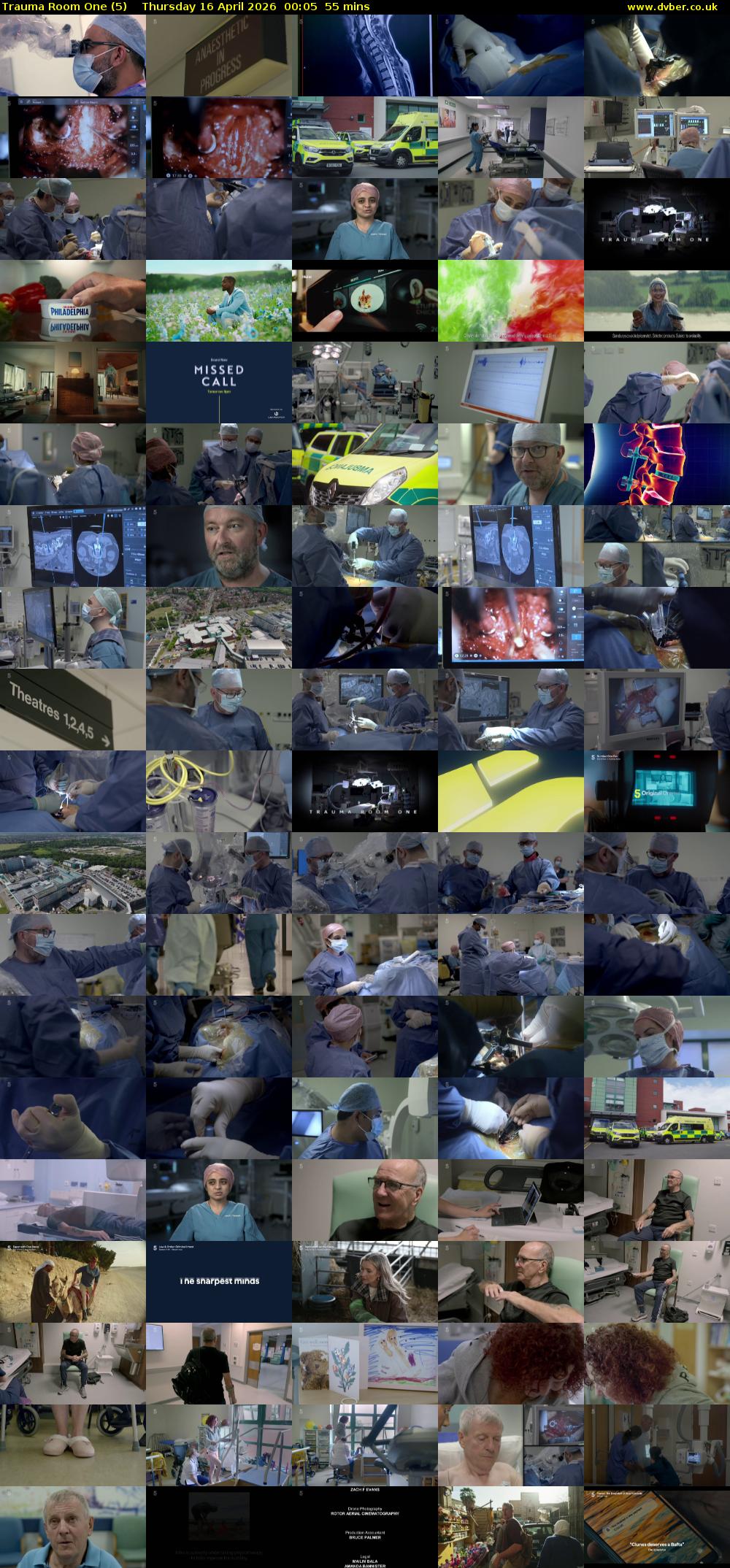 Trauma Room One (5) Thursday 16 April 2026 00:05 - 01:00