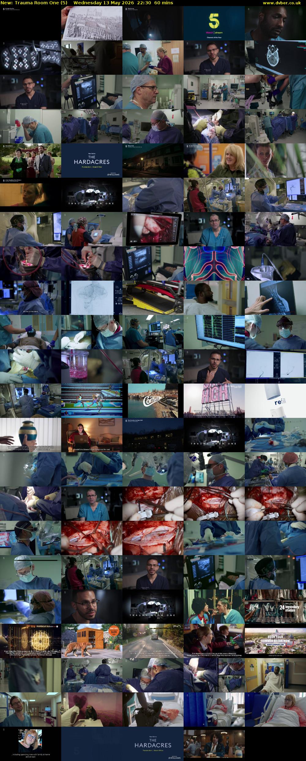 Trauma Room One (5) Wednesday 13 May 2026 22:30 - 23:30