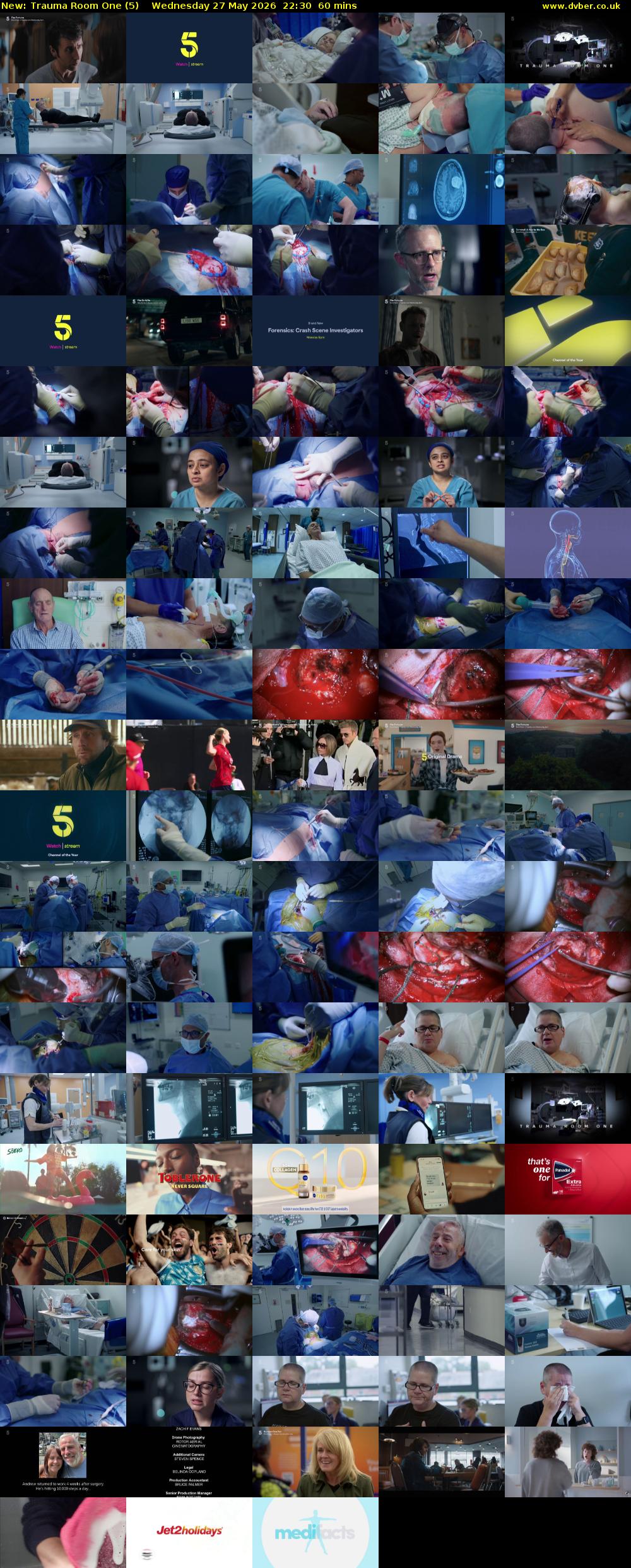 Trauma Room One (5) Wednesday 27 May 2026 22:30 - 23:30