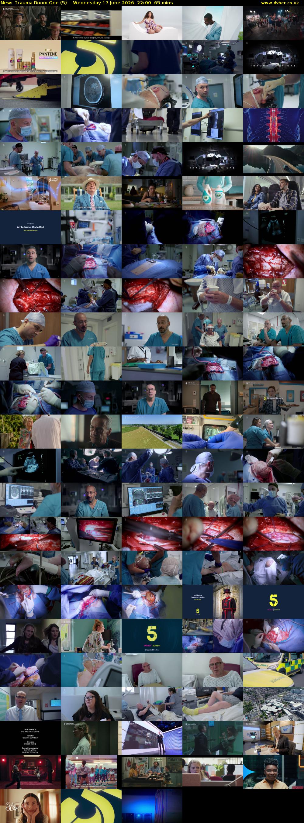 Trauma Room One (5) Wednesday 17 June 2026 22:00 - 23:05