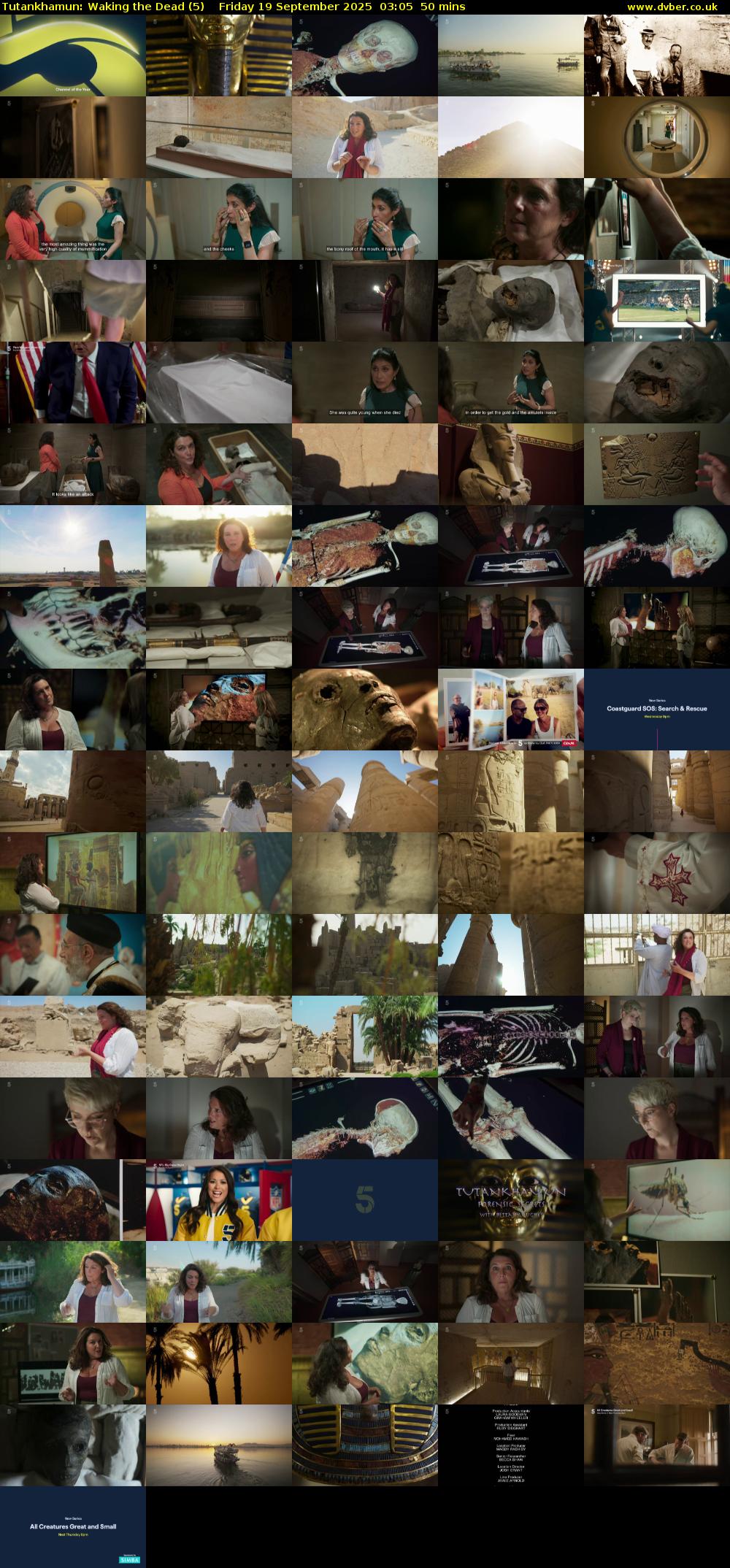 Tutankhamun: Waking the Dead (5) Friday 19 September 2025 03:05 - 03:55